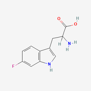 molecular formula C11H11FN2O2 B1212183 6-Fluoro-DL-tryptophan CAS No. 343-92-0