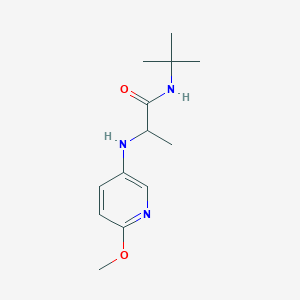 molecular formula C13H21N3O2 B12121838 N-tert-butyl-2-[(6-methoxypyridin-3-yl)amino]propanamide 