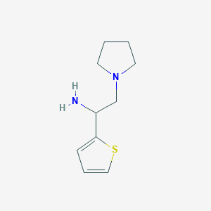 molecular formula C10H16N2S B12121845 1-Pyrrolidineethanamine, alpha-2-thienyl- CAS No. 927998-29-6