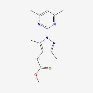 methyl 2-[1-(4,6-dimethylpyrimidin-2-yl)-3,5-dimethyl-1H-pyrazol-4-yl]acetate