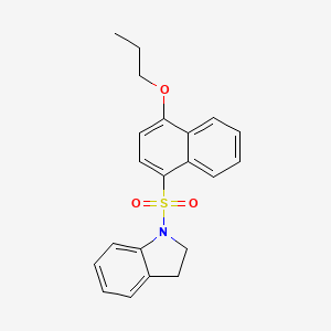 molecular formula C21H21NO3S B12121912 [(4-Propoxynaphthyl)sulfonyl]indoline 