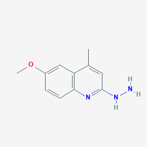 molecular formula C11H13N3O B12121984 2-Hydrazino-6-methoxy-4-methylquinoline 