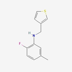 2-fluoro-5-methyl-N-(thiophen-3-ylmethyl)aniline