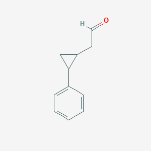 molecular formula C11H12O B12122095 2-(2-Phenylcyclopropyl)acetaldehyde 