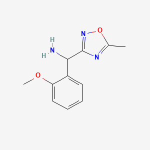 (2-Methoxyphenyl)(5-methyl-1,2,4-oxadiazol-3-yl)methanamine