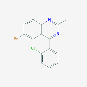 Quinazoline, 6-bromo-4-(2-chlorophenyl)-2-methyl-