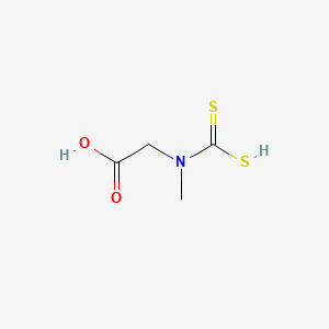 molecular formula C4H7NO2S2 B1212213 N-(二硫代羧基)肌氨酸 CAS No. 40520-03-4