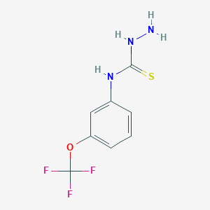 molecular formula C8H8F3N3OS B12122146 N-(3-(Trifluoromethoxy)phenyl)hydrazinecarbothioamide 