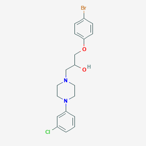 molecular formula C19H22BrClN2O2 B12122165 1-(4-Bromophenoxy)-3-[4-(3-chlorophenyl)piperazin-1-yl]propan-2-ol 