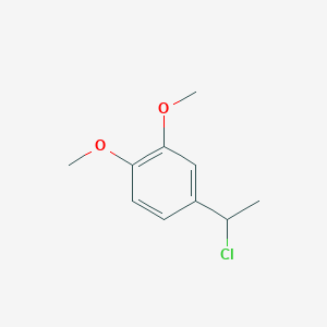 molecular formula C10H13ClO2 B12122201 4-(1-Chloroethyl)-1,2-dimethoxybenzene 