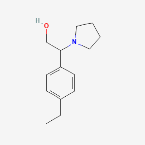 molecular formula C14H21NO B12122216 2-(4-Ethylphenyl)-2-(pyrrolidin-1-yl)ethanol 