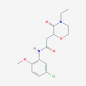 N-(5-chloro-2-methoxyphenyl)-2-(4-ethyl-3-oxomorpholin-2-yl)acetamide