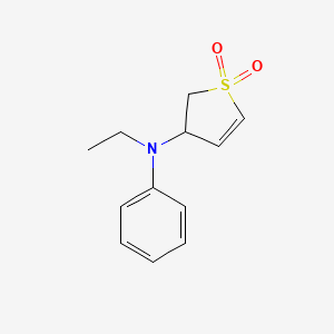 molecular formula C12H15NO2S B12122291 N-ethyl-N-phenyl-2,3-dihydrothiophen-3-amine 1,1-dioxide 