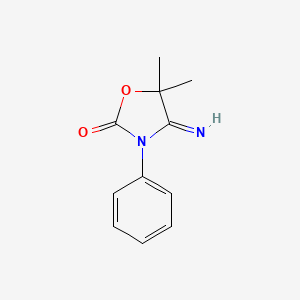 molecular formula C11H12N2O2 B12122339 4-Imino-5,5-dimethyl-3-phenyl-1,3-oxazolidin-2-one CAS No. 3846-12-6