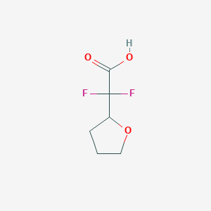 molecular formula C6H8F2O3 B12122384 2-(Tetrahydrofuran-2-yl)-2,2-difluoroacetic acid CAS No. 170884-47-6