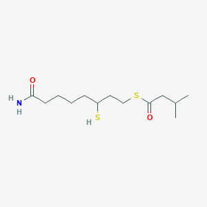 molecular formula C13H25NO2S2 B1212239 S-(3-Methylbutanoyl)-dihydrolipoamide-E 