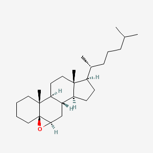 molecular formula C27H46O B1212240 5,6beta-Epoxy-5beta-cholestane 