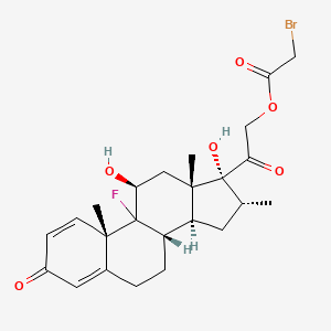 molecular formula C24H30BrFO6 B1212241 9-Fluoro-11,17-dihydroxy-16-methyl-3,20-dioxopregna-1,4-dien-21-yl bromoacetate 