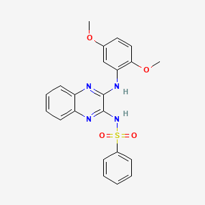 N-[3-(2,5-dimethoxyanilino)quinoxalin-2-yl]benzenesulfonamide