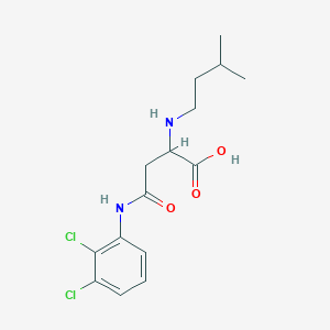 molecular formula C15H20Cl2N2O3 B12122487 4-((2,3-Dichlorophenyl)amino)-2-(isopentylamino)-4-oxobutanoic acid 