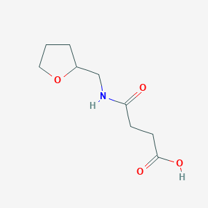 molecular formula C9H15NO4 B12122520 4-Oxo-4-[(tetrahydrofuran-2-ylmethyl)amino]butanoic acid CAS No. 342022-21-3