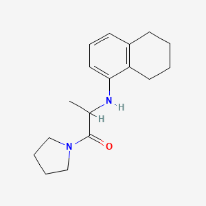 molecular formula C17H24N2O B12122566 1-(Pyrrolidin-1-yl)-2-[(5,6,7,8-tetrahydronaphthalen-1-yl)amino]propan-1-one 