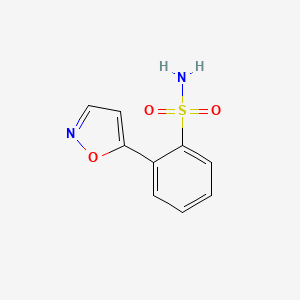 molecular formula C9H8N2O3S B12122603 2-(Isoxazol-5-yl)benzenesulfonamide CAS No. 87488-65-1