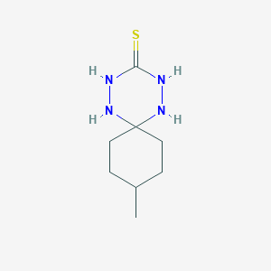 molecular formula C8H16N4S B12122632 9-Methyl-1,2,4,5-tetraazaspiro[5.5]undecane-3-thione CAS No. 112919-48-9