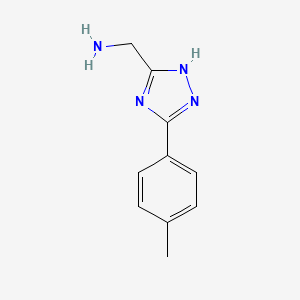 molecular formula C10H12N4 B12122670 [3-(4-methylphenyl)-1H-1,2,4-triazol-5-yl]methanamine 