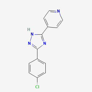 molecular formula C13H9ClN4 B12122702 4-[3-(4-chlorophenyl)-1H-1,2,4-triazol-5-yl]pyridine 