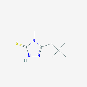 molecular formula C8H15N3S B12122778 5-(2,2-Dimethyl-propyl)-4-methyl-4H-[1,2,4]triazole-3-thiol 