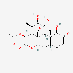 molecular formula C22H28O9 B1212281 Holacanthone CAS No. 84062-60-2