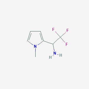 molecular formula C7H9F3N2 B12122818 1H-Pyrrole-2-methanamine, 1-methyl-alpha-(trifluoromethyl)- 