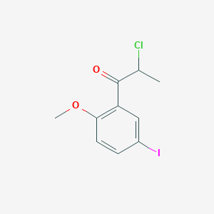 molecular formula C10H10ClIO2 B12122819 2-Chloro-5'-iodo-2'-methoxypropiophenone 