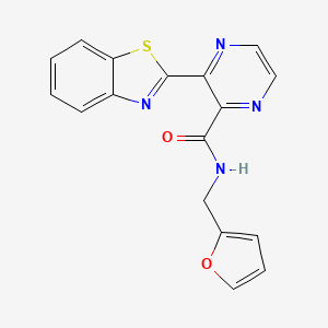 3-(1,3-benzothiazol-2-yl)-N-(furan-2-ylmethyl)pyrazine-2-carboxamide