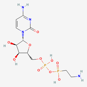 molecular formula C11H20N4O10P2 B1212283 CMP-2-氨基乙基膦酸 
