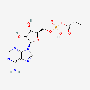 molecular formula C13H18N5O8P B1212286 丙酰基-AMP 