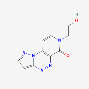 molecular formula C10H9N5O2 B12122863 7-(2-hydroxyethyl)pyrazolo[5,1-c]pyrido[4,3-e][1,2,4]triazin-6(7H)-one 