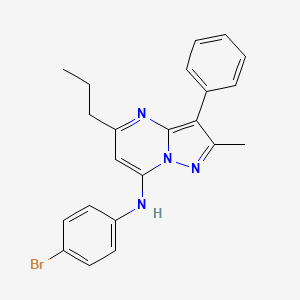 N-(4-bromophenyl)-2-methyl-3-phenyl-5-propylpyrazolo[1,5-a]pyrimidin-7-amine