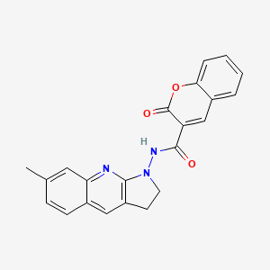 N-(7-methyl-2,3-dihydro-1H-pyrrolo[2,3-b]quinolin-1-yl)-2-oxo-2H-chromene-3-carboxamide