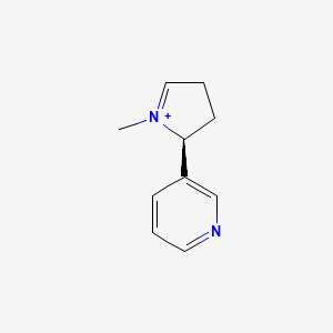 molecular formula C10H13N2+ B1212312 Nicotine iminium CAS No. 42459-13-2