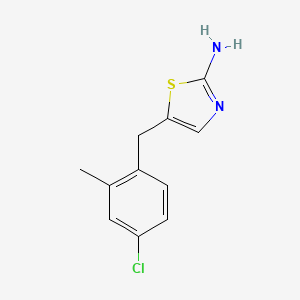 molecular formula C11H11ClN2S B12123161 5-(4-Chloro-2-methylbenzyl)-1,3-thiazol-2-amine 