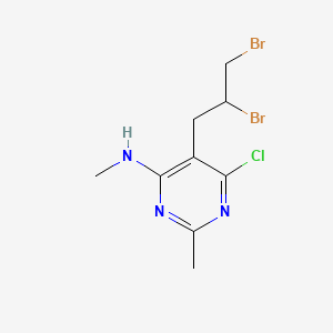 6-Chloro-5-(2,3-dibromopropyl)-N,2-dimethyl-4-pyrimidinamine