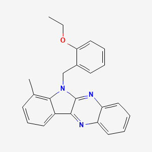 molecular formula C24H21N3O B12123194 6-(2-ethoxybenzyl)-7-methyl-6H-indolo[2,3-b]quinoxaline 