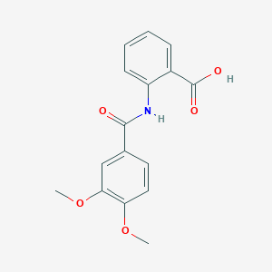 molecular formula C16H15NO5 B12123209 2-[(3,4-Dimethoxybenzoyl)amino]benzoic acid 