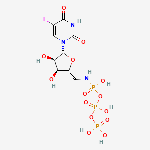 B1212321 5-Iodo-5'-amino-2',5'-dideoxyuridine 5'-N'-triphosphate CAS No. 60658-58-4