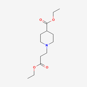 molecular formula C13H23NO4 B12123254 Ethyl 1-(3-ethoxy-3-oxopropyl)piperidine-4-carboxylate 