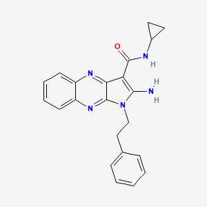 2-amino-N-cyclopropyl-1-(2-phenylethyl)-1H-pyrrolo[2,3-b]quinoxaline-3-carboxamide