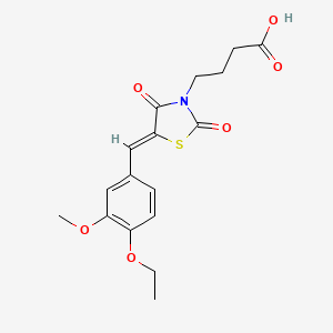 4-[(5Z)-5-(4-ethoxy-3-methoxybenzylidene)-2,4-dioxo-1,3-thiazolidin-3-yl]butanoic acid