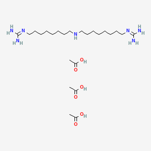 molecular formula C24H53N7O6 B1212337 Iminoctadine triacetate CAS No. 57520-17-9